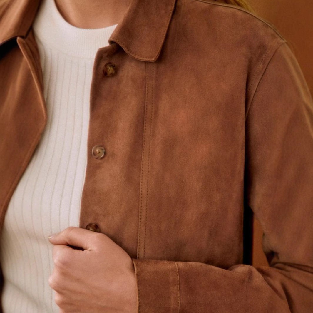 Veste chemise en similicuir