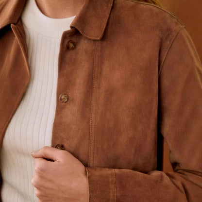 Veste chemise en similicuir