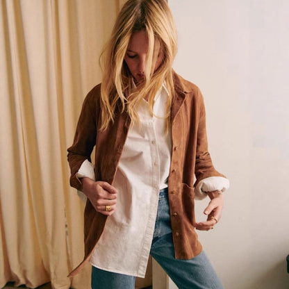 Veste chemise en similicuir